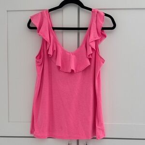 Lilly Pulitzer Pink Ruffle Tank Top
